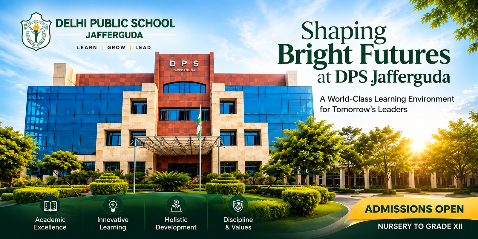 Delhi Public School Jafferguda campus and students