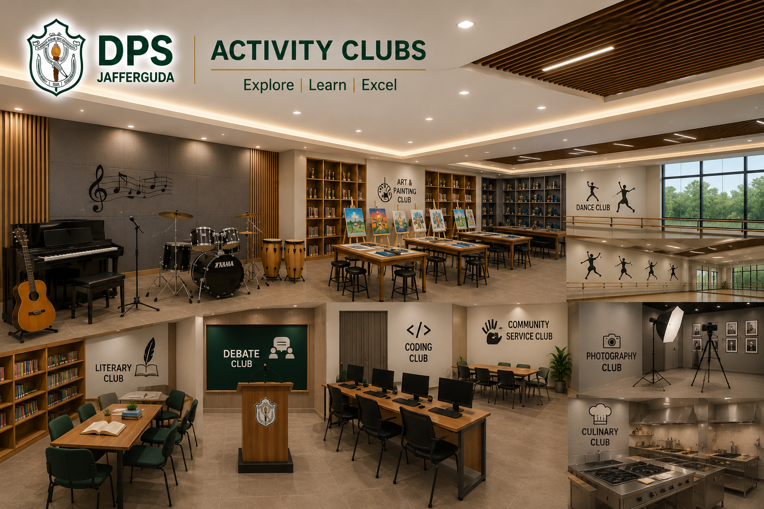 Activity clubs for students at DPS Jafferguda