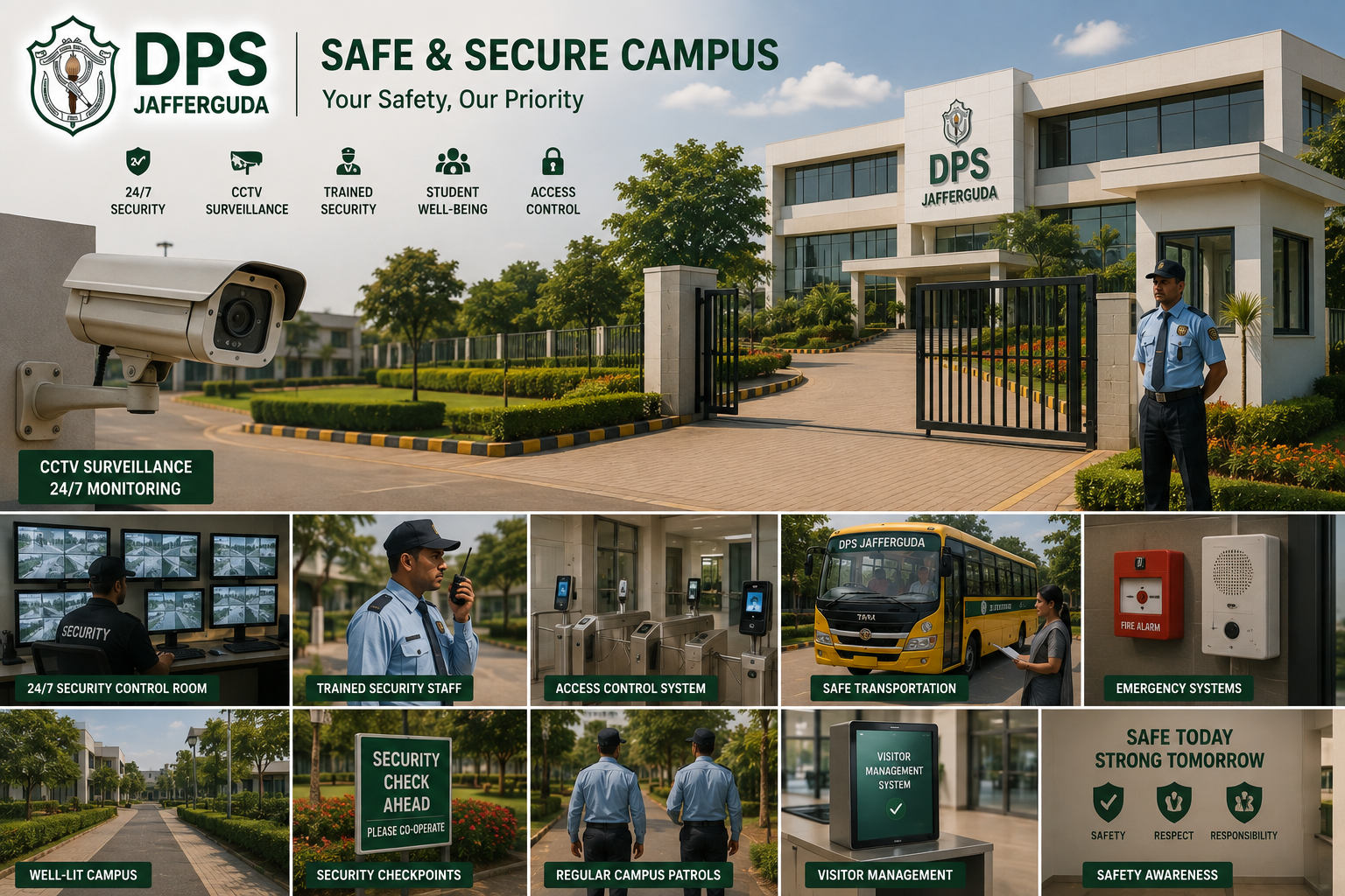 Safe and secure school campus at DPS Jafferguda